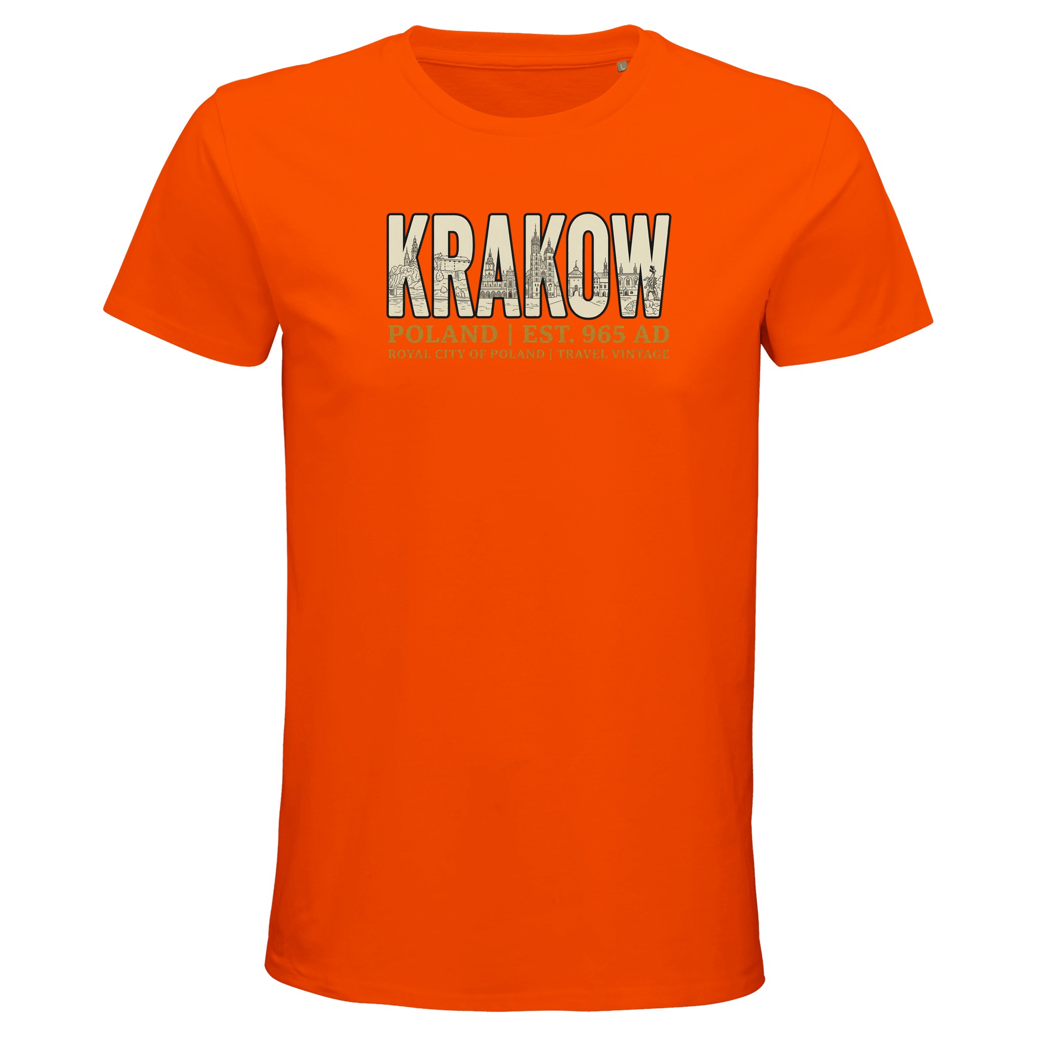 T-shirt Cracovie homme bio ajusté T-shirt Cracovie homme bio ajusté