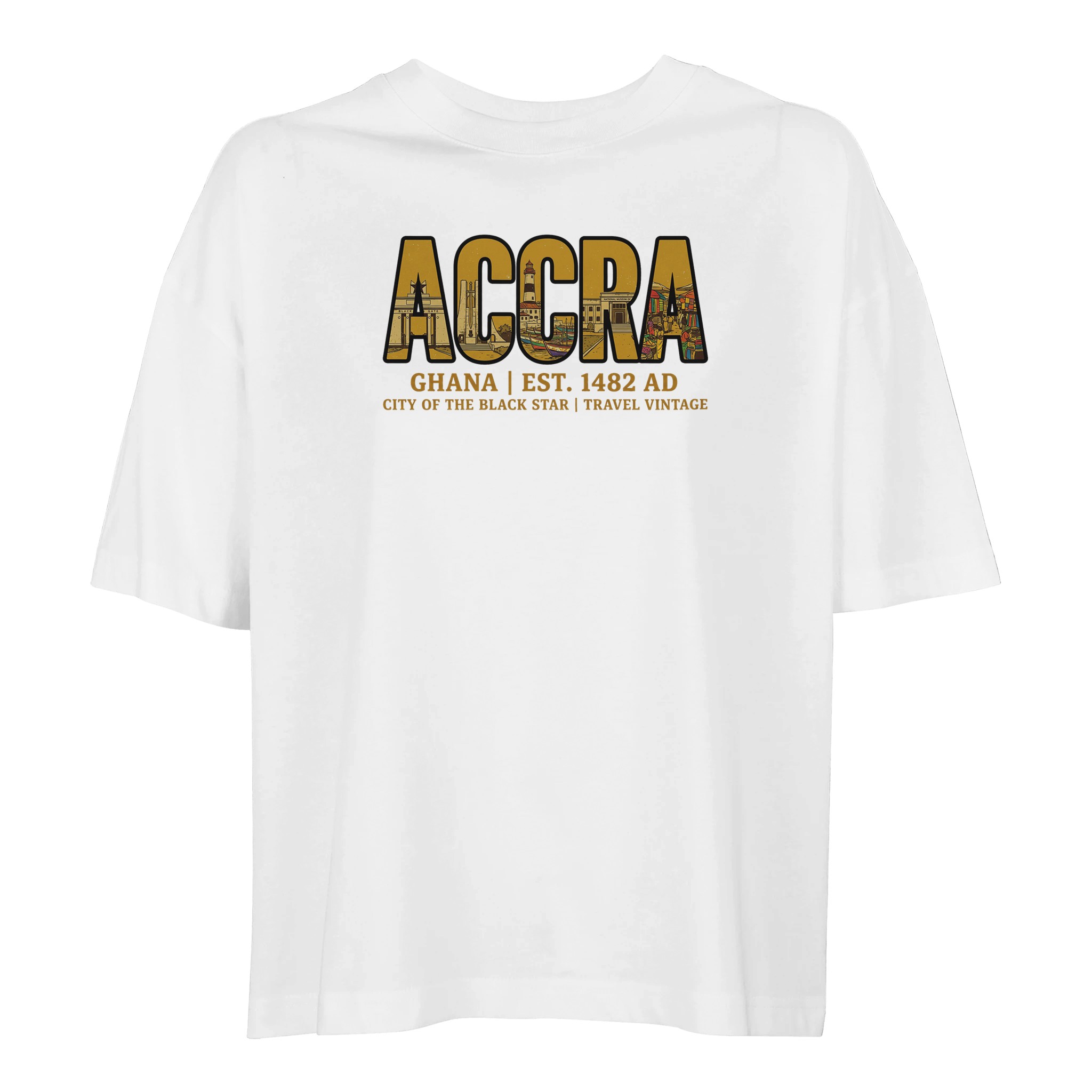 T-shirt Accras femme ample coton bio, coloris Blanc
