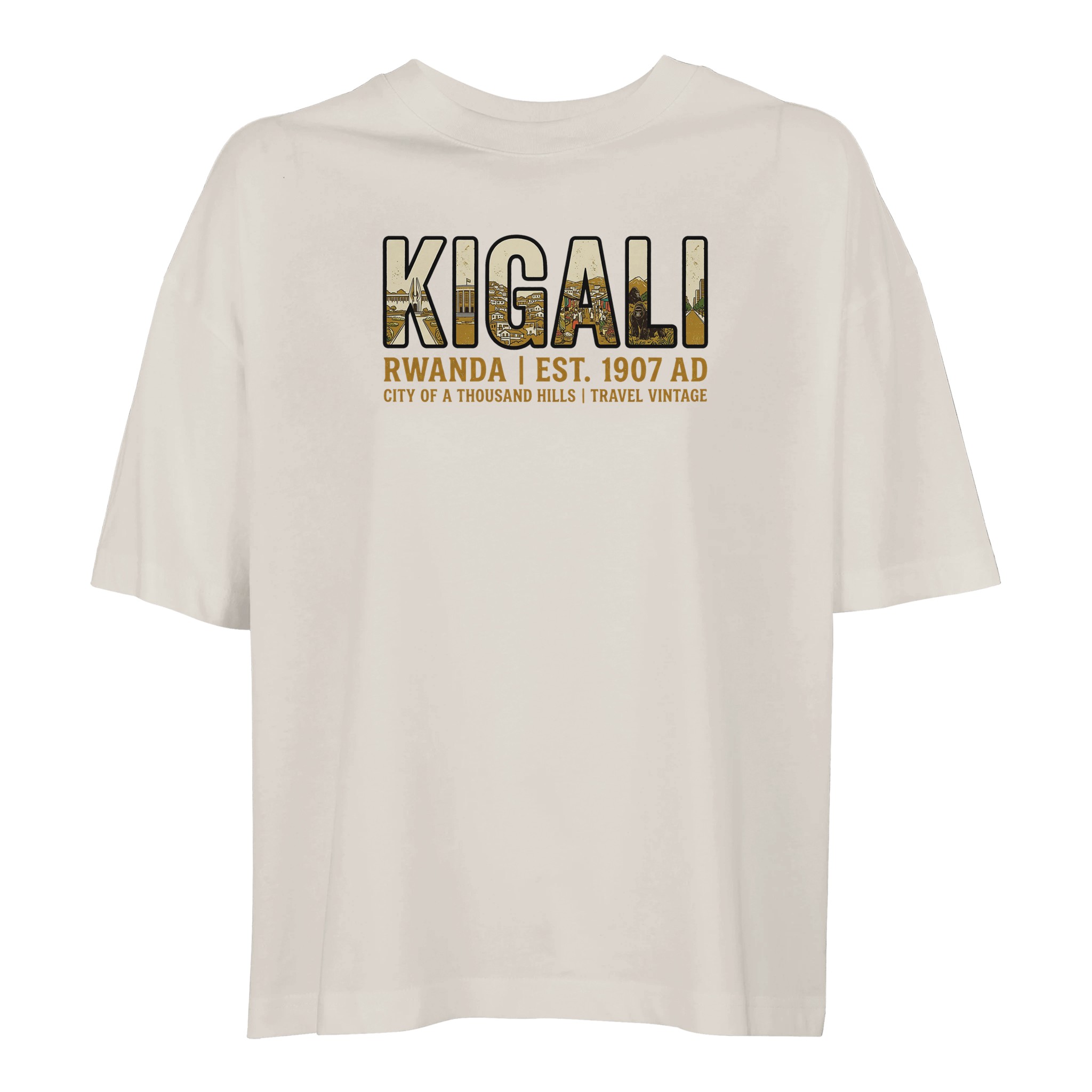 T-shirt Kigali femme ample coton bio, coloris Off White