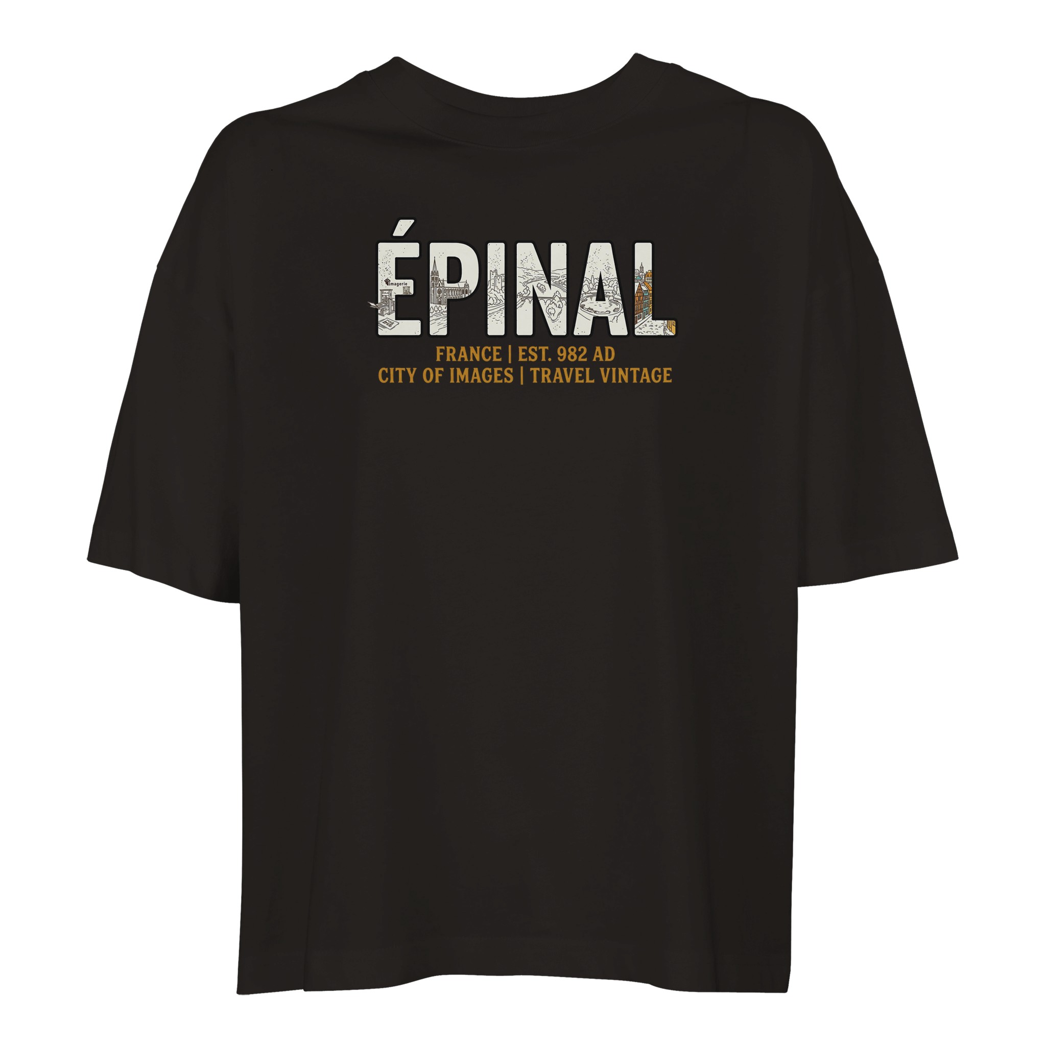 T-shirt Épinal femme ample coton en conversion bio T-shirt Épinal femme ample coton en conversion bio, coloris Deep Black