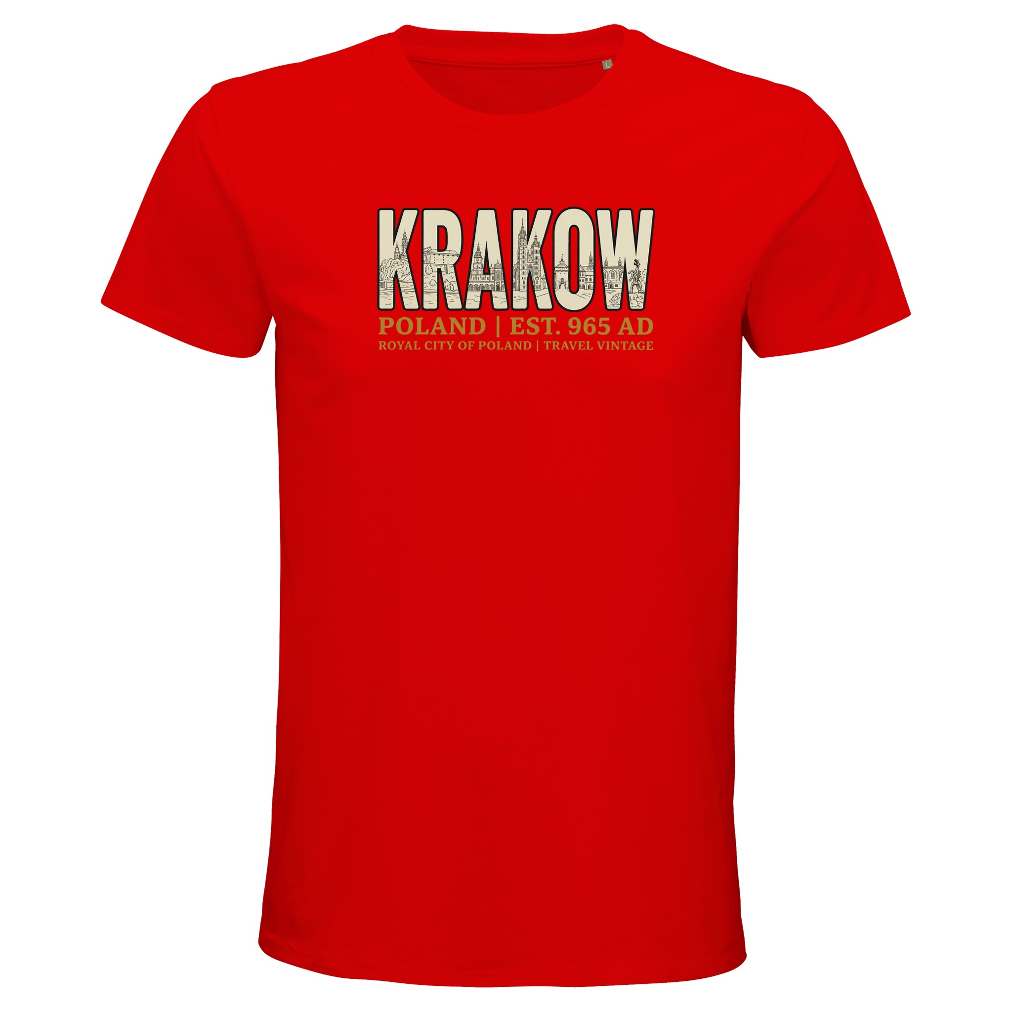 T-shirt Cracovie homme bio ajusté T-shirt Cracovie homme bio ajusté