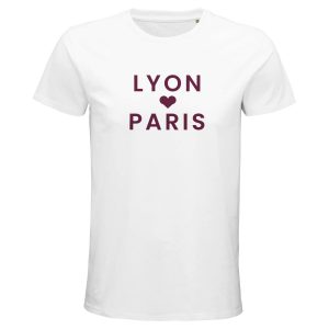 Deux villes, un t-shirt · homme bio ajusté