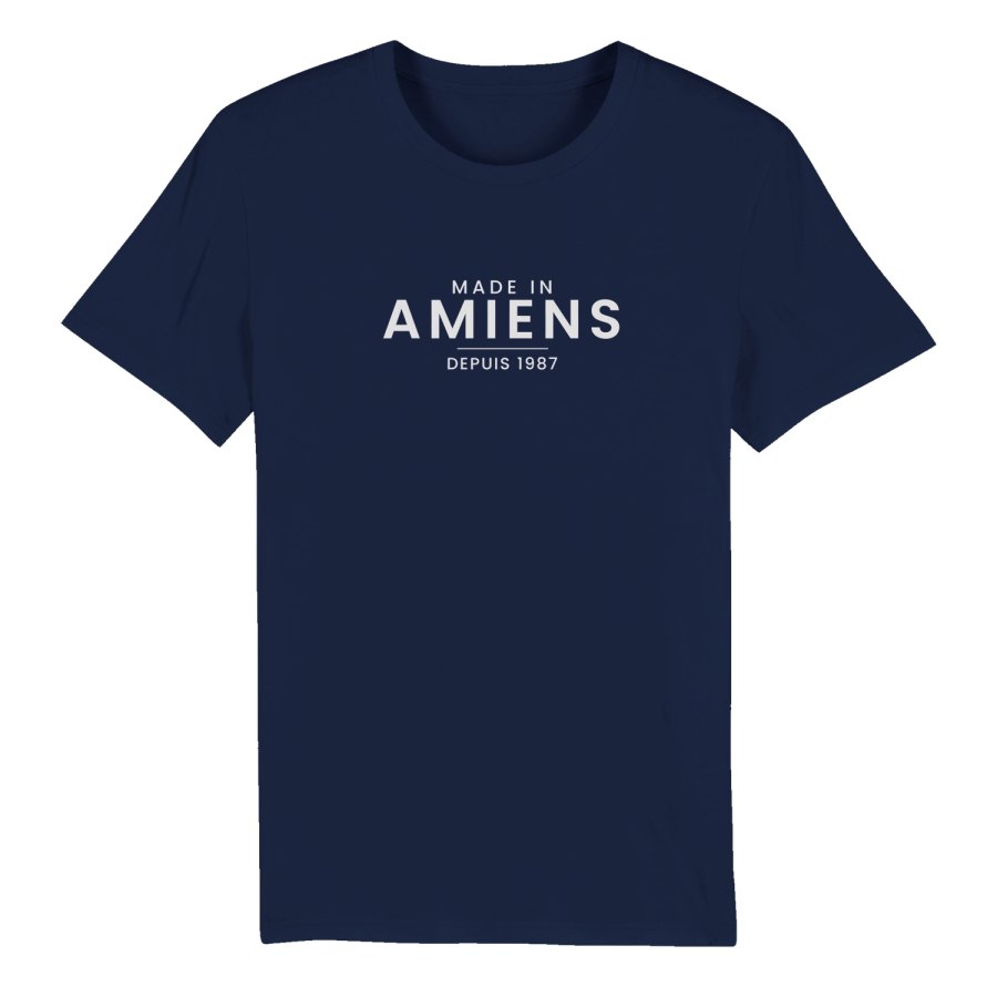 T-shirt bleu marine imprimé Made in Amiens, depuis 1987