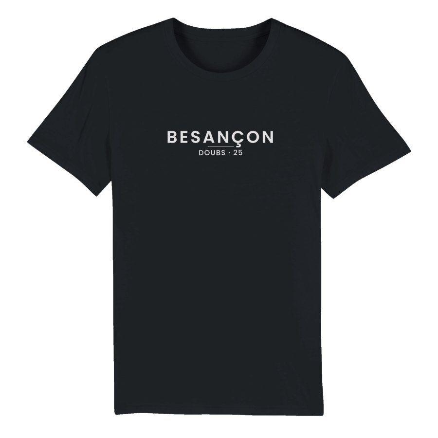 T-shirt noir, encre blanche
