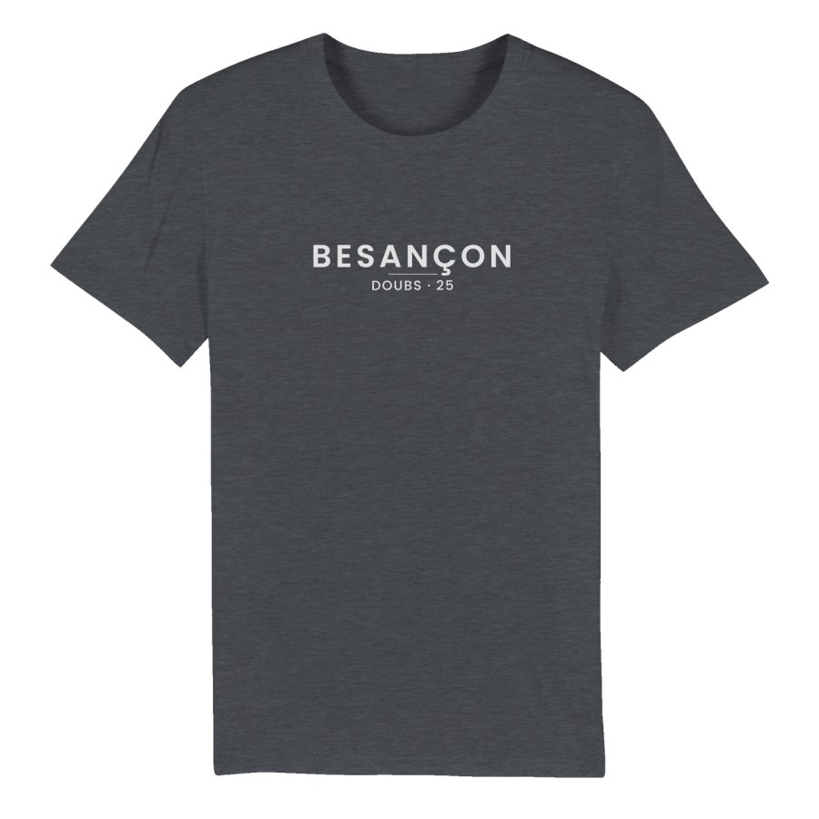 T-shirt gris anthracite, encre blanche